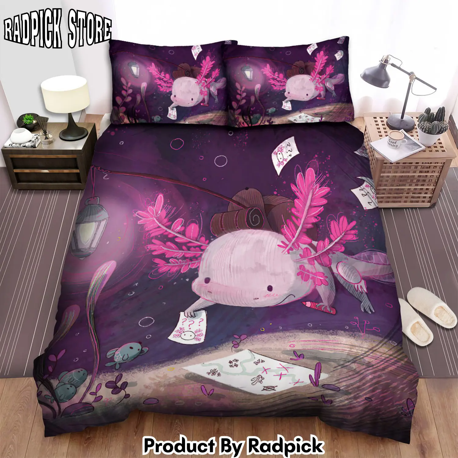 Radpick the axolotl looking for his friend duvet cover bedroom sets comfortable bedding sets rp3271407